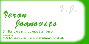 veron joanovits business card